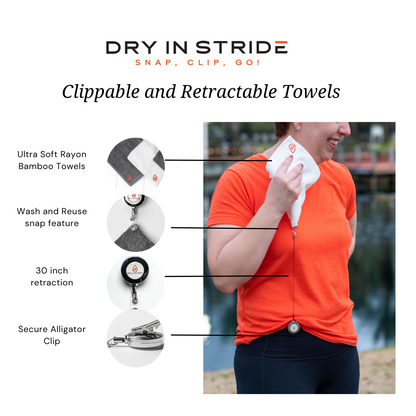 Retractable Gym Towel with Clip